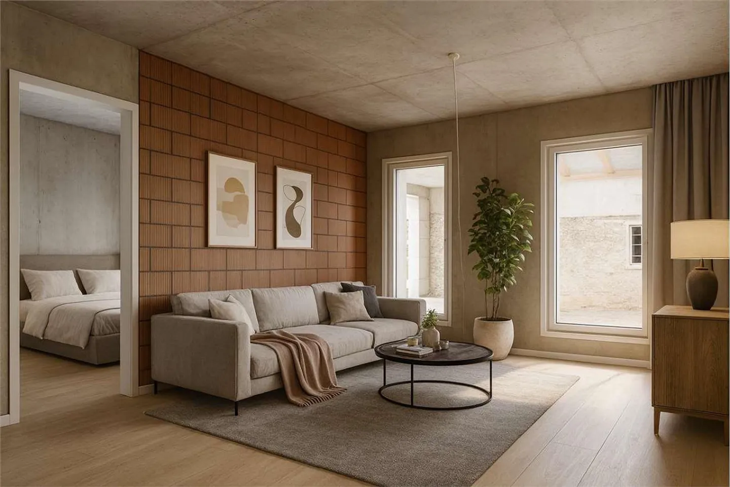 Elegante 3,5-Zimmer MINERGIE-P-ECO-Wohnung mit Veranda und privatem Garten - Foto 8 von 9