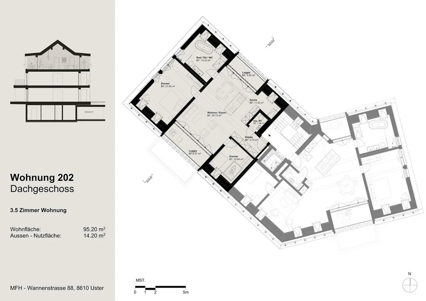 Charmante 3½-Zimmer Attikawohnung - Foto 12 von 12