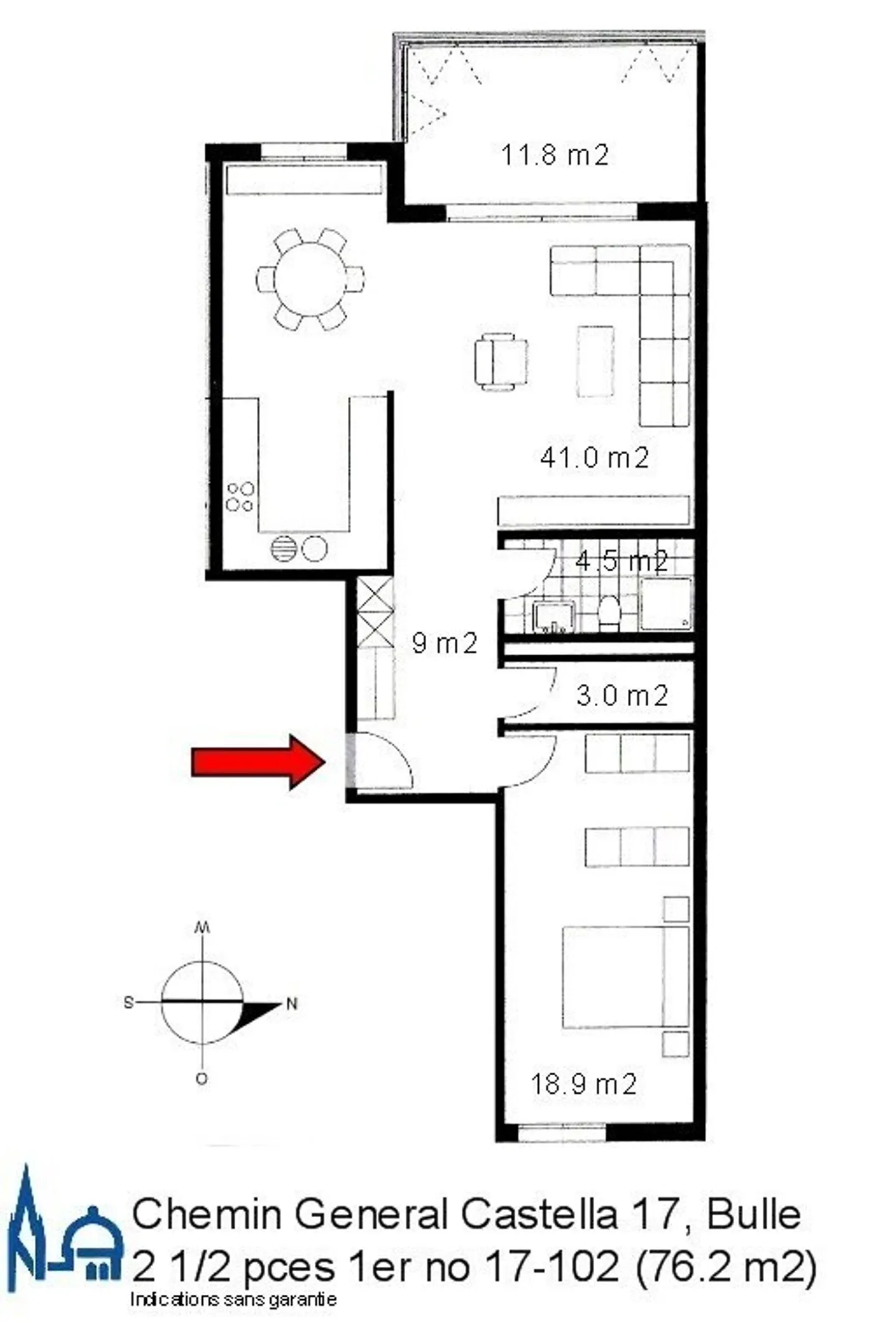 Appartamento affascinante 2.5 stanze in un quartiere molto adatto alle famiglie - Foto 8 di 9