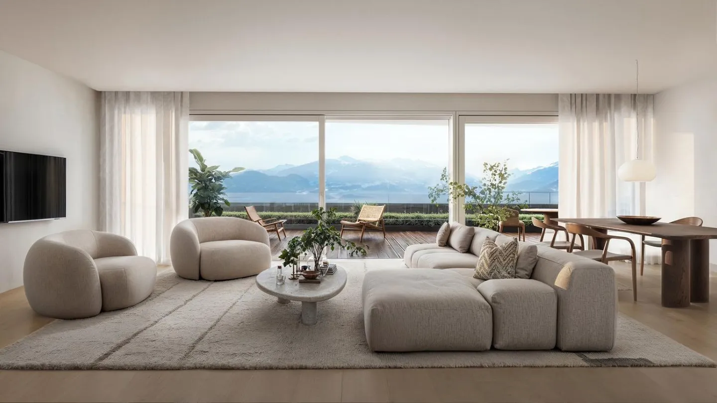 Zeitgenössische Villa mit Alpenblick - Foto 4 von 13