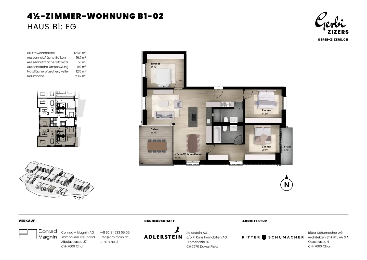Appartamenti di 4,5 stanze in posizione privilegiata a Zizers - Foto 7 di 13
