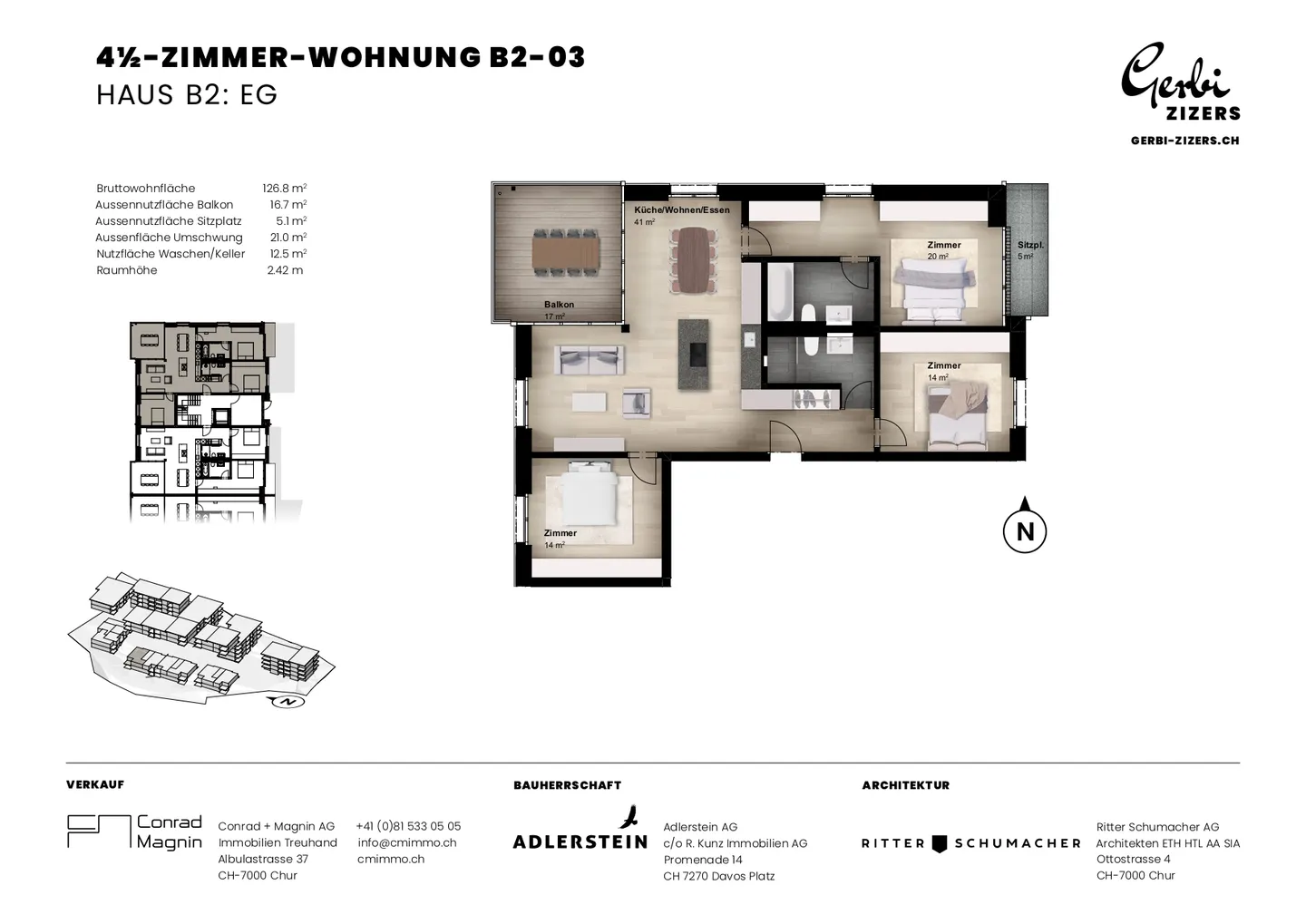 Appartamenti di 4,5 stanze in posizione privilegiata a Zizers - Foto 8 di 13