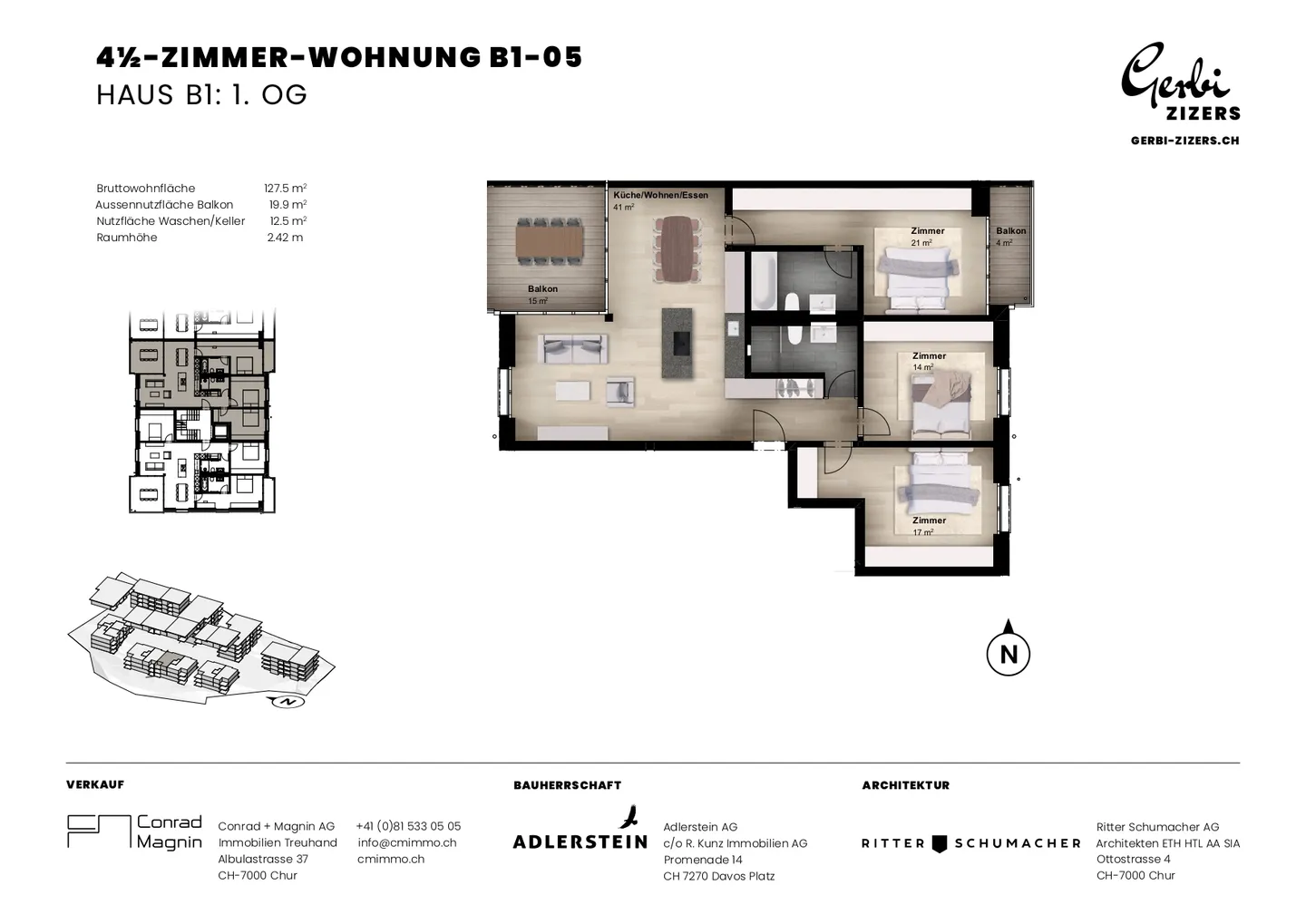Appartamenti di 4,5 stanze in posizione privilegiata a Zizers - Foto 10 di 13