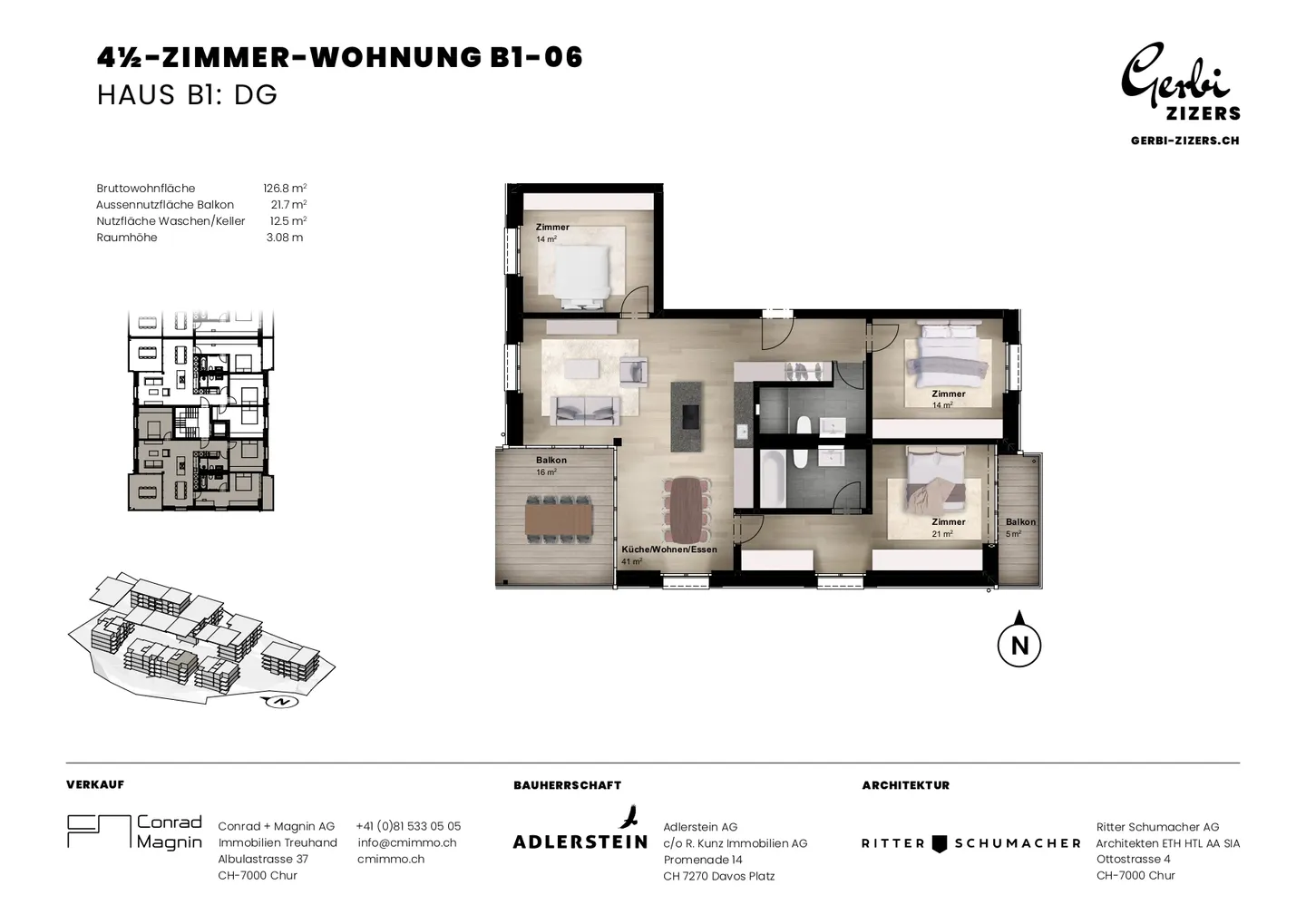 Appartamenti di 4,5 stanze in posizione privilegiata a Zizers - Foto 11 di 13