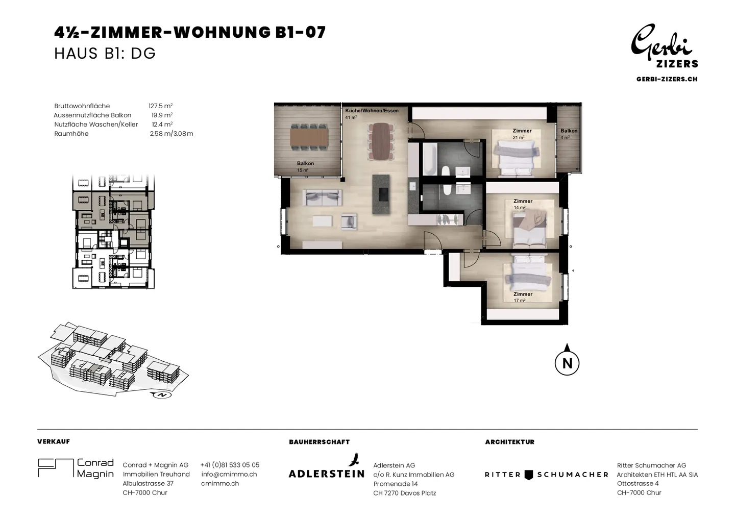 Appartamenti di 4,5 stanze in posizione privilegiata a Zizers - Foto 12 di 13