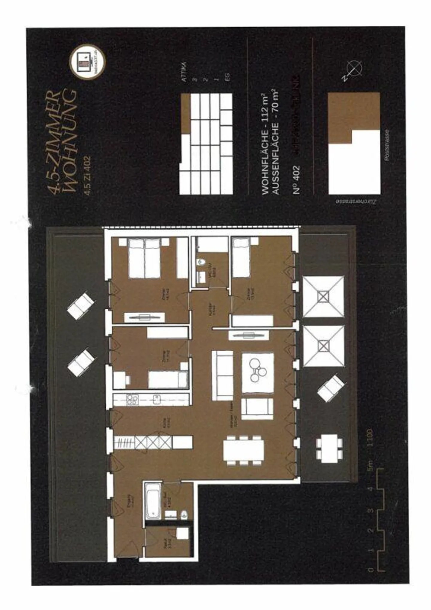Moderne 4.5 Zimmer-Attika Wohnung in Winterthur - Foto 11 von 11