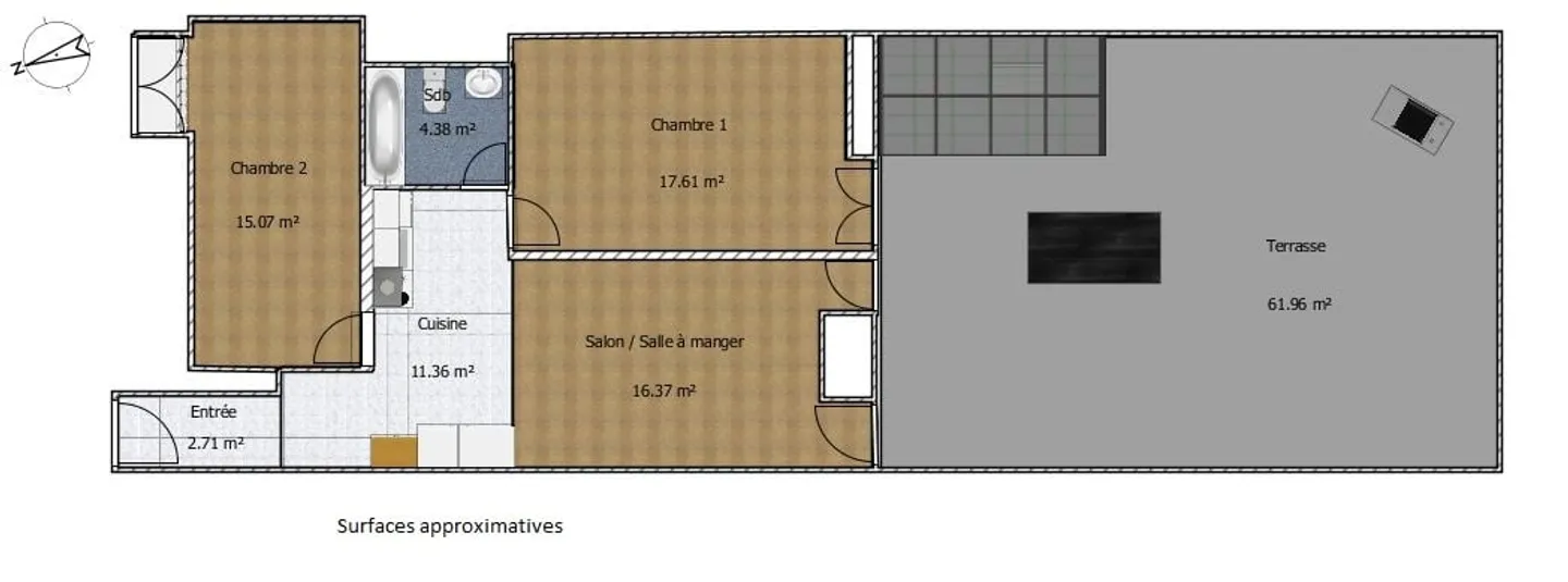 Charmante Wohnung mit Terrasse - Foto 12 von 12