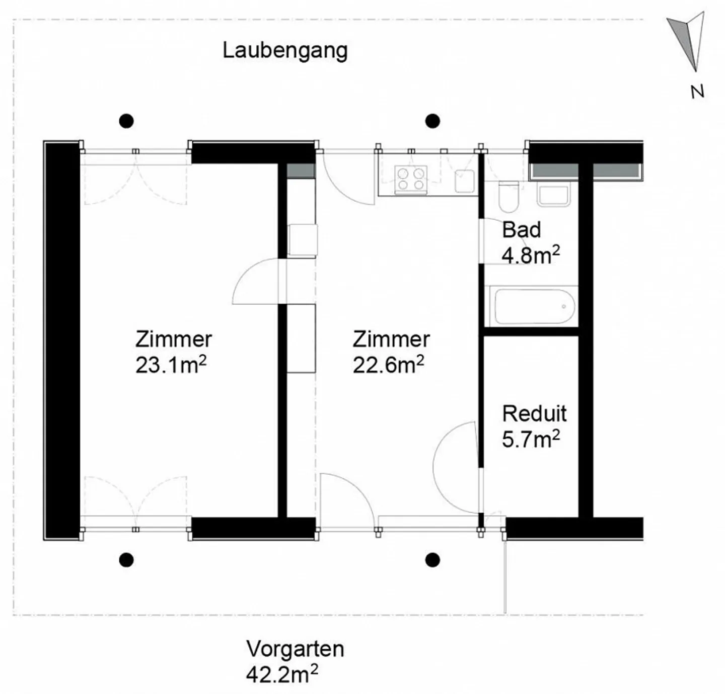 2-room apartment for rent in Schlieren - Photo 6 of 6
