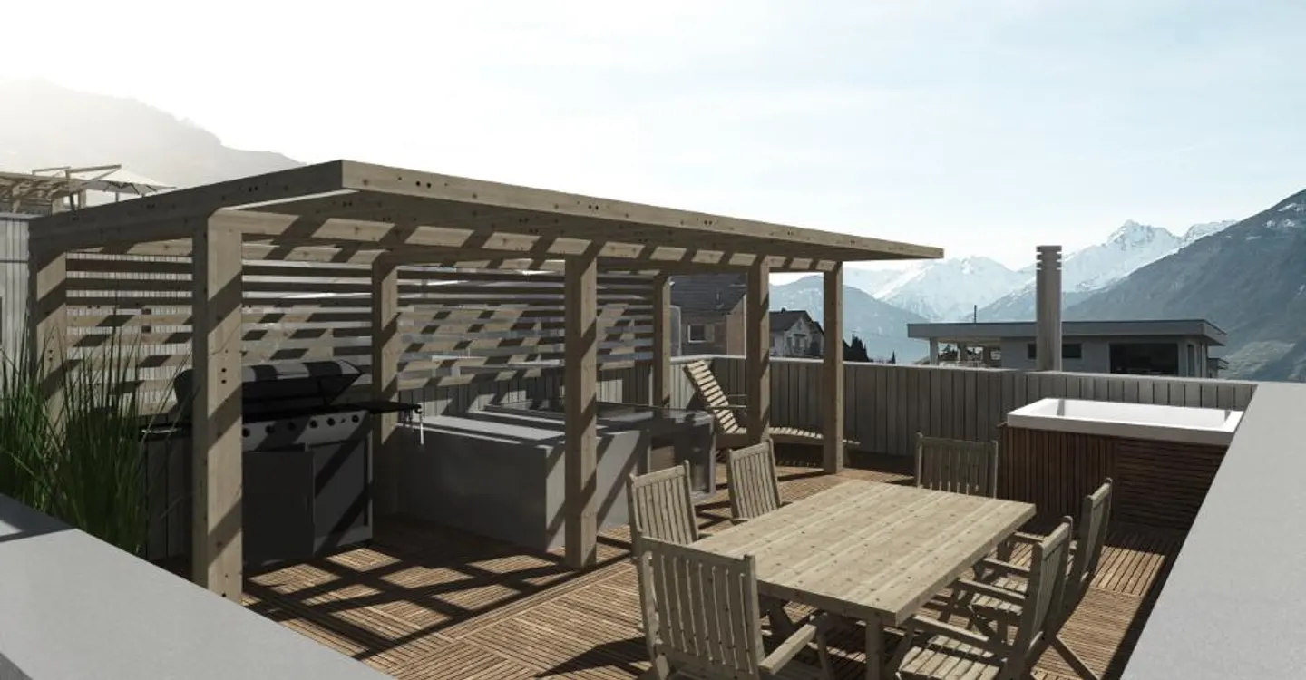 6 villas contemporaines avec rooftop panoramique sur les hauteurs de Saxon - Foto 13 di 16