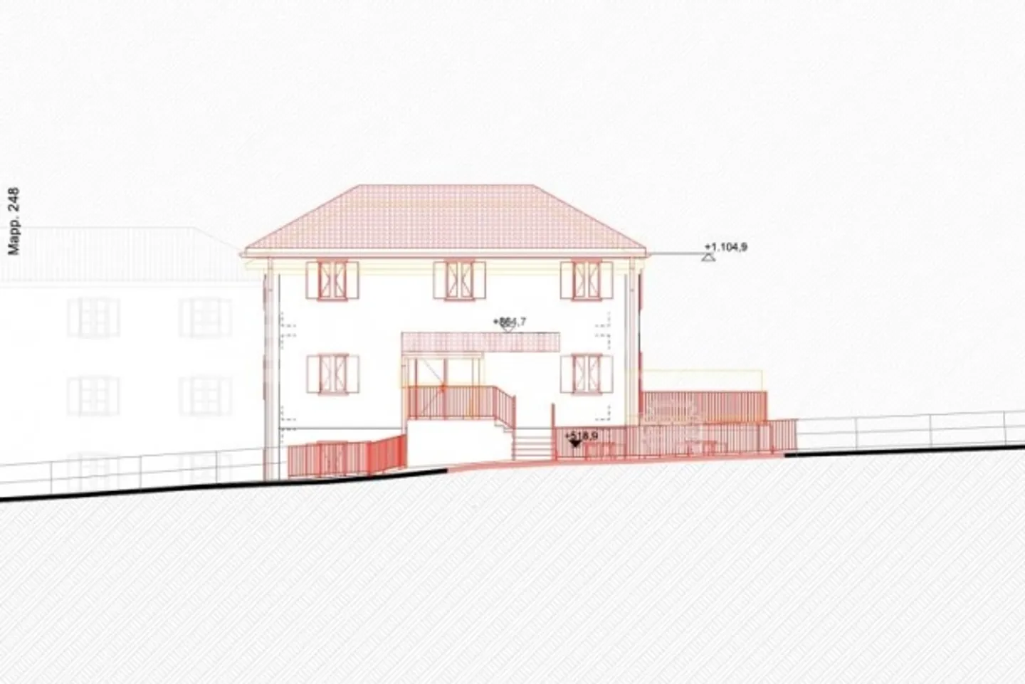 Terrain avec projet autorisé pour maison bifamiliale - Breno - Photo 4 sur 5
