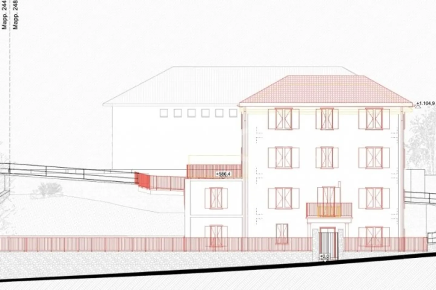 Terrain avec projet autorisé pour maison bifamiliale - Breno - Photo 5 sur 5