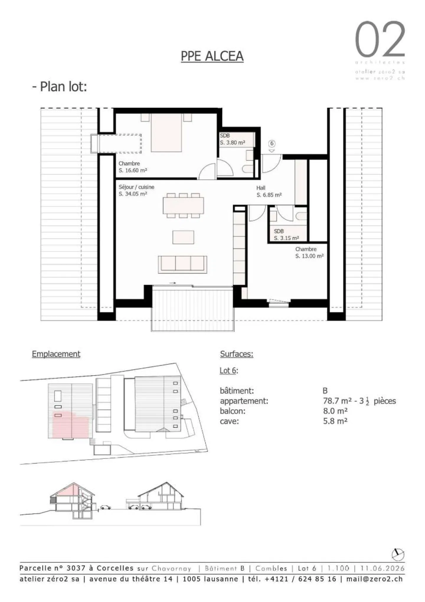 Appartement Attique avec Vue Jura - Photo 8 sur 13