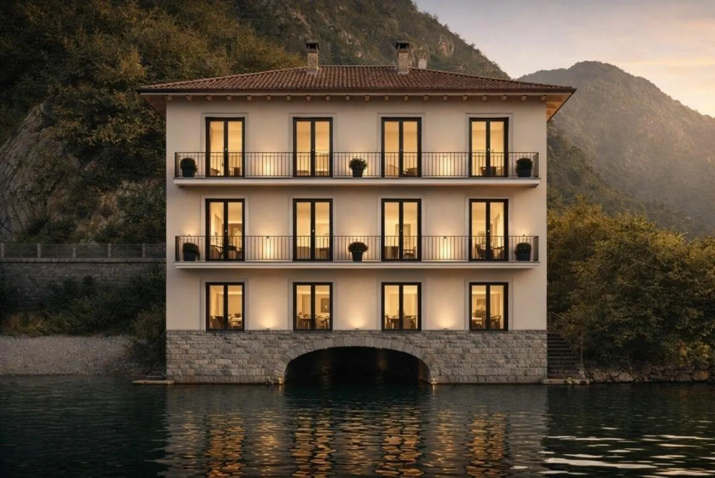 Villa Maison Multi-Familiale Directement sur le Lac de Lugano - Prête pour un Nouveau ... - Photo 3 sur 7