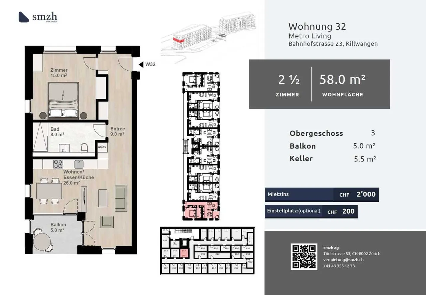 2.5-room new building with balcony in Killwangen - urban - Photo 2 of 12