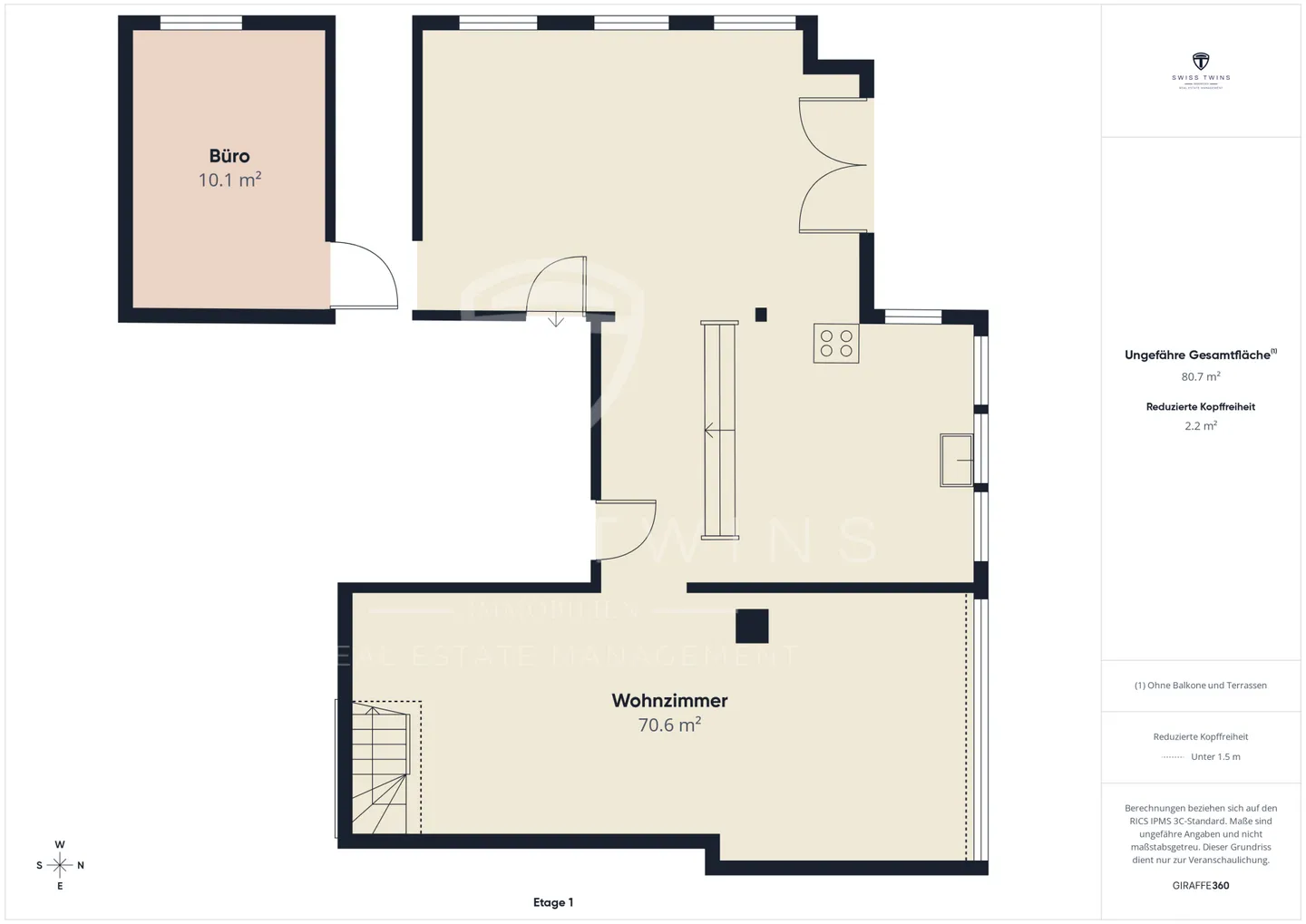 Stilvolle 6.5-Zimmer-Wohnung in Volken - Foto 19 von 21