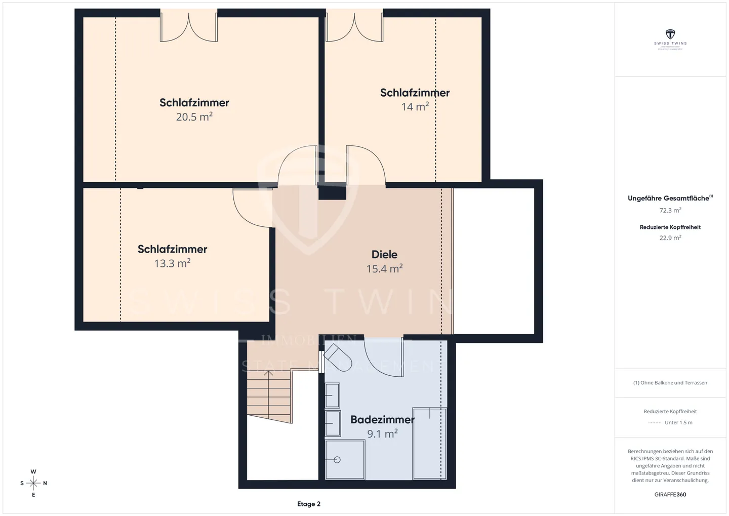 Stilvolle 6.5-Zimmer-Wohnung in Volken - Foto 20 von 21