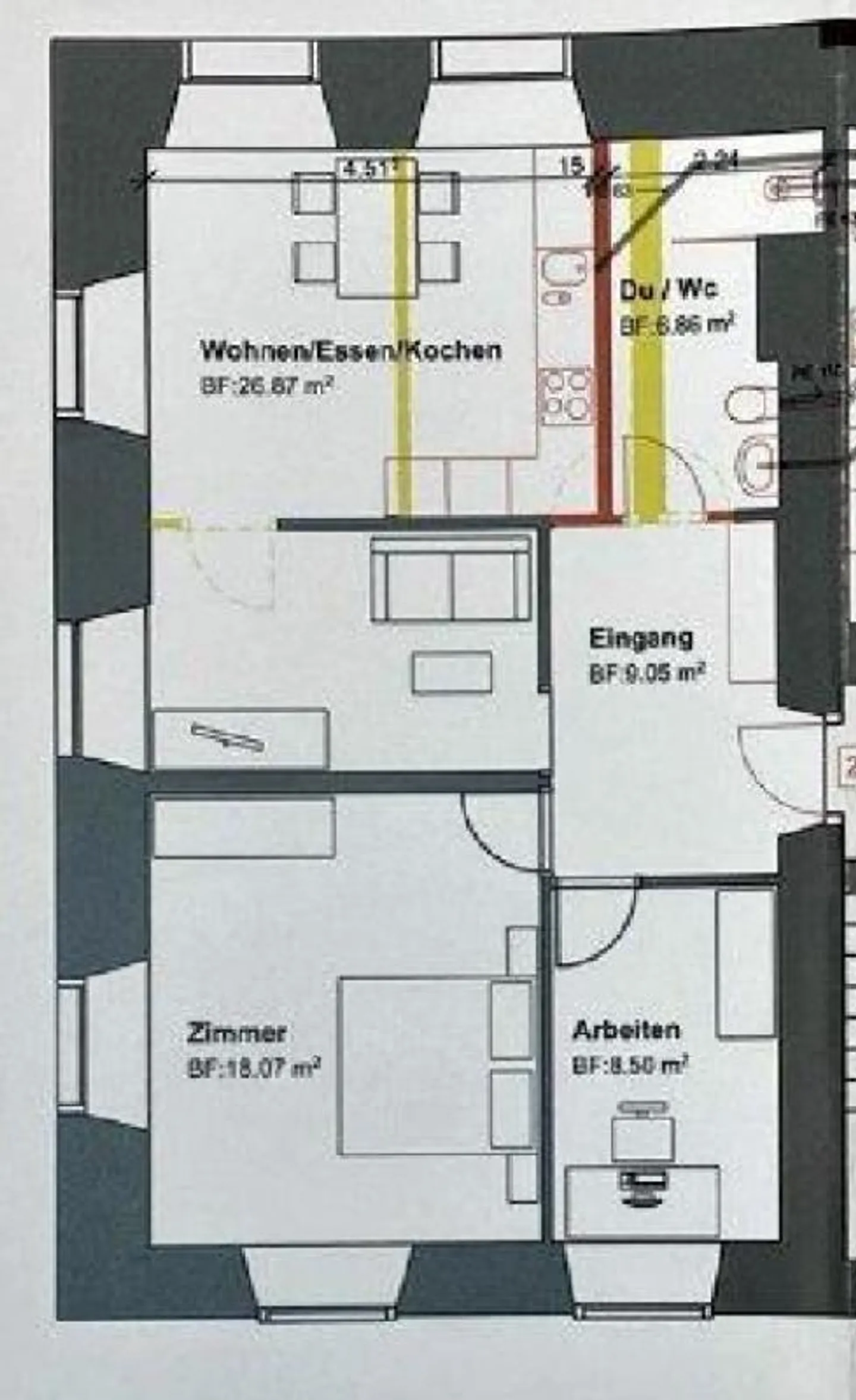 Appartement 3.5 pièces avec grande terrasse - Photo 8 sur 9