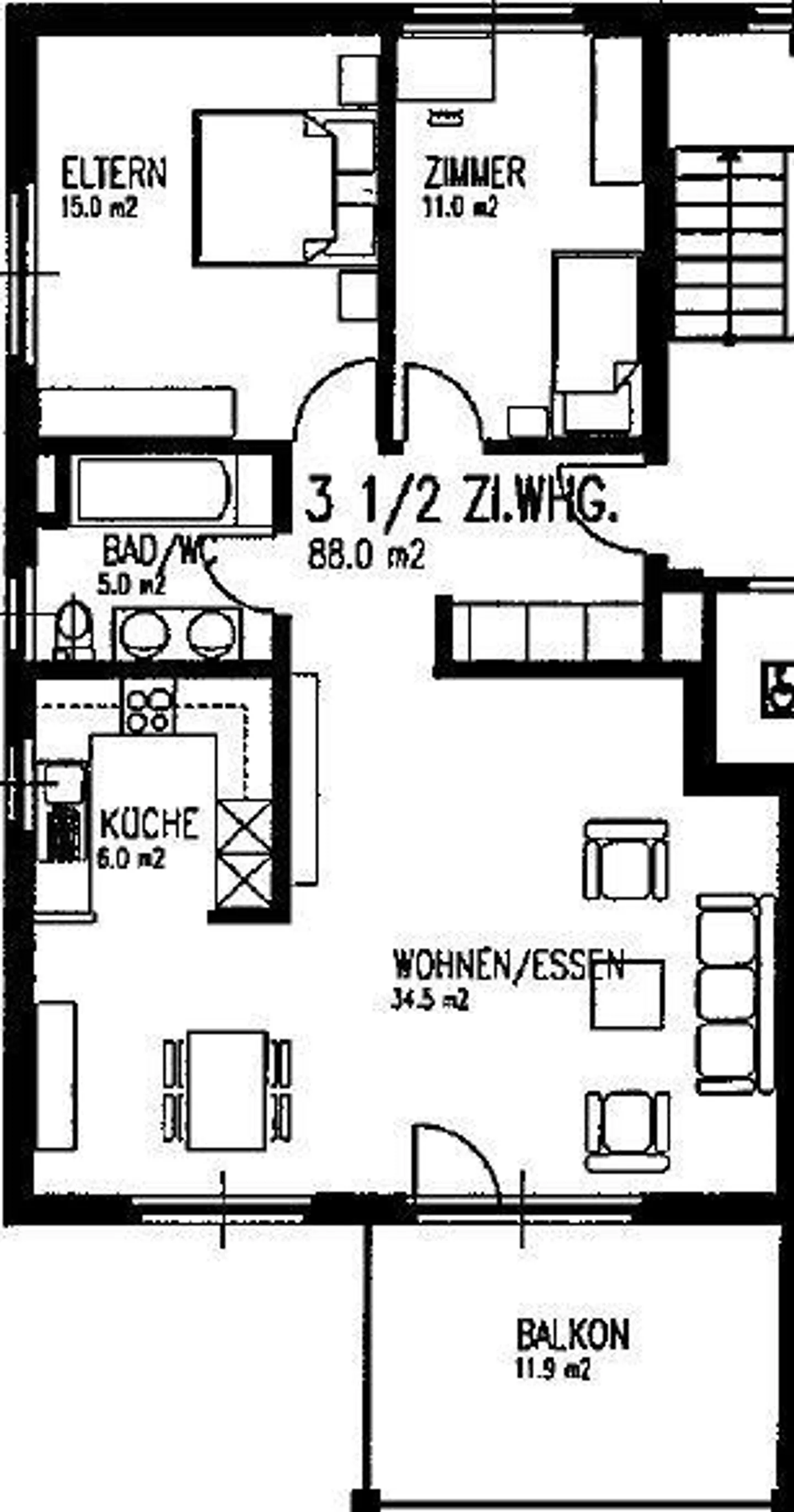 Appartement 3.5 pièces à Hettlingen - Photo 9 sur 9
