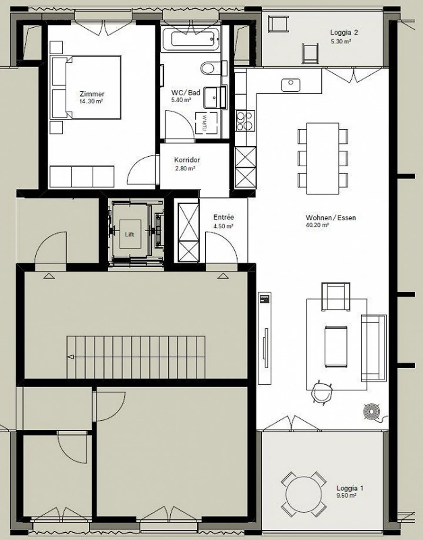 Modern 2.5-room apartment in the heart of Glattpark with afternoon sun - Photo 9 of 12