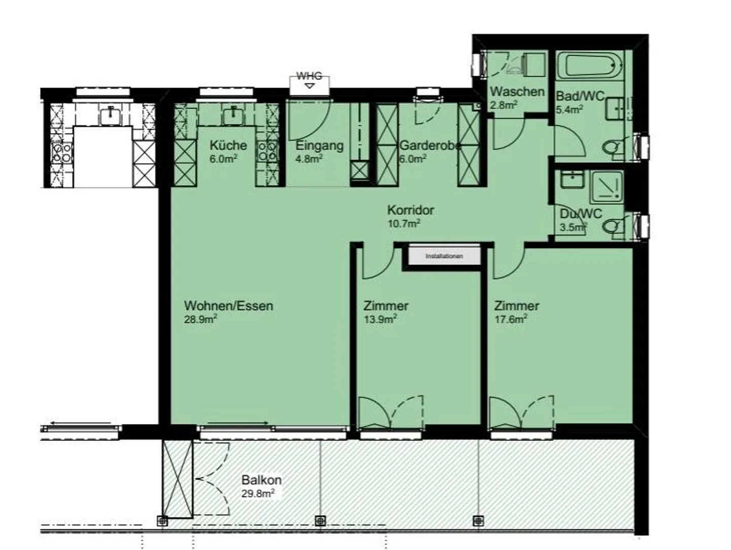 Appartamento moderno con grande balcone - Foto 8 di 8