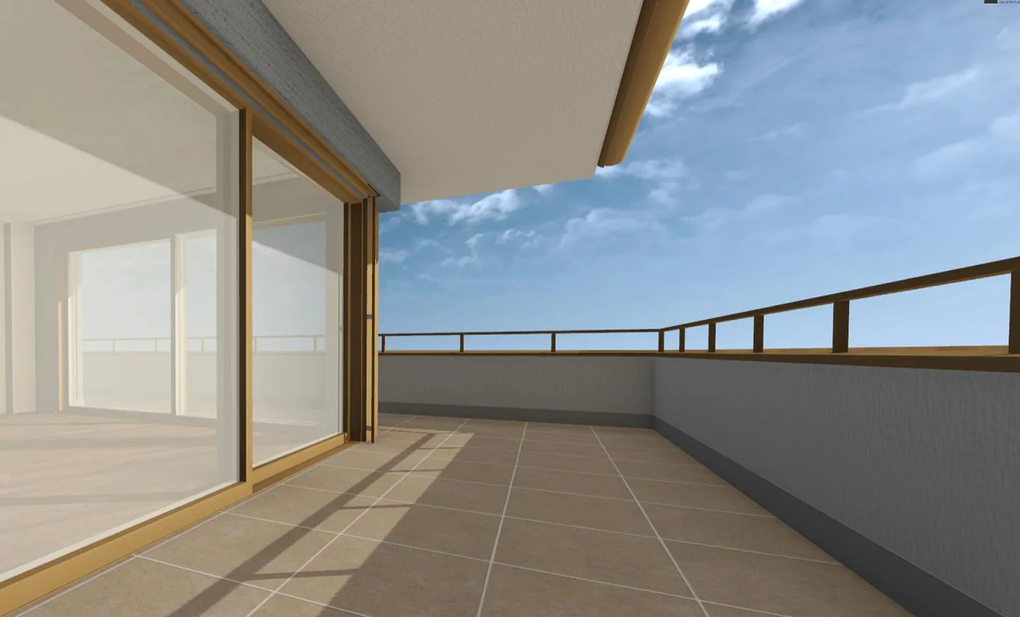 Moderno appartamento attico di 3,5 locali con vista panoramica in posizione tranquilla - Foto 3 di 5