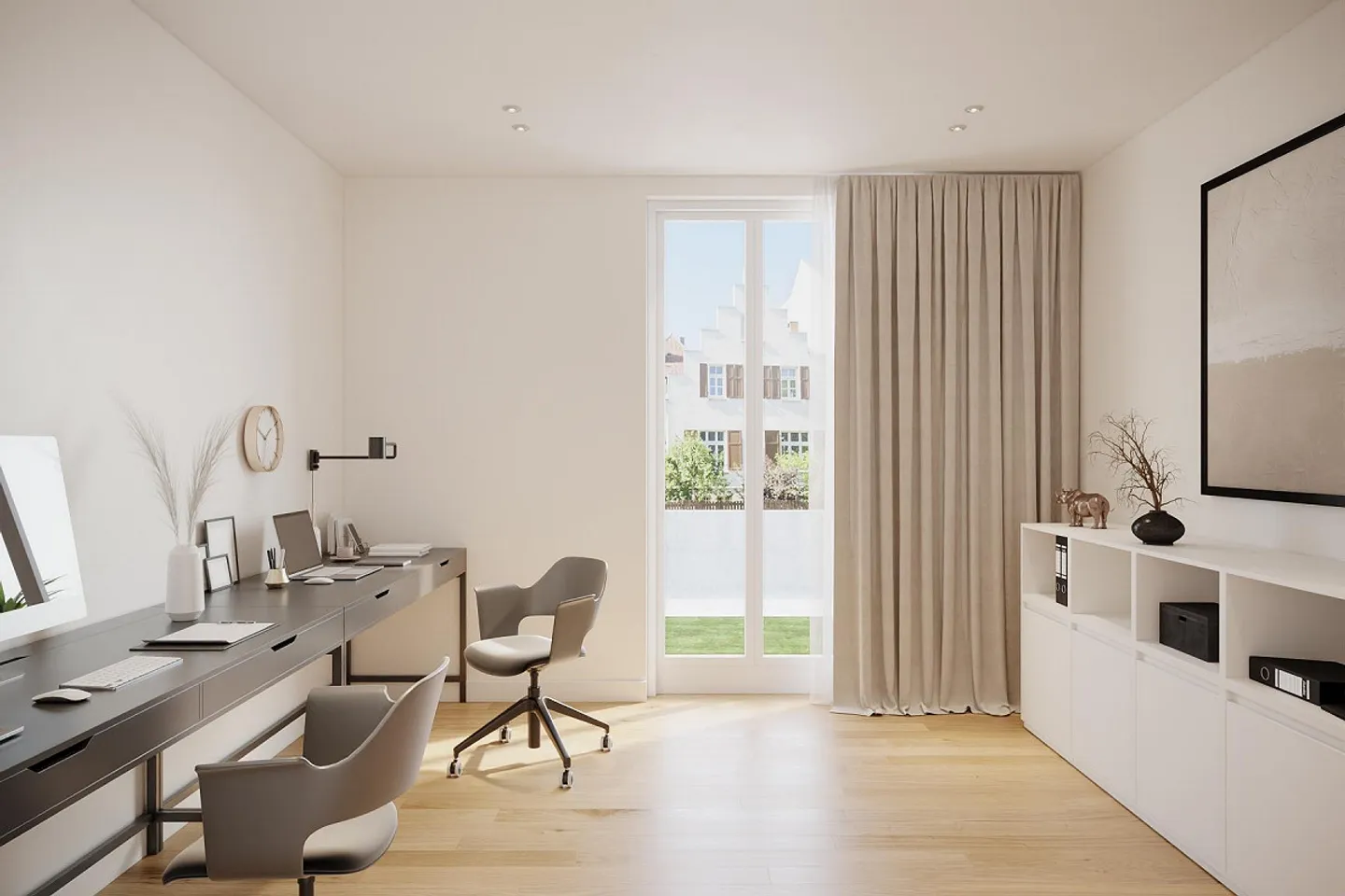 Nouveau bâtiment première occupation : Appartement spacieux de 3,5 pièces au 1er étage avec balcon - Photo 3 sur 3