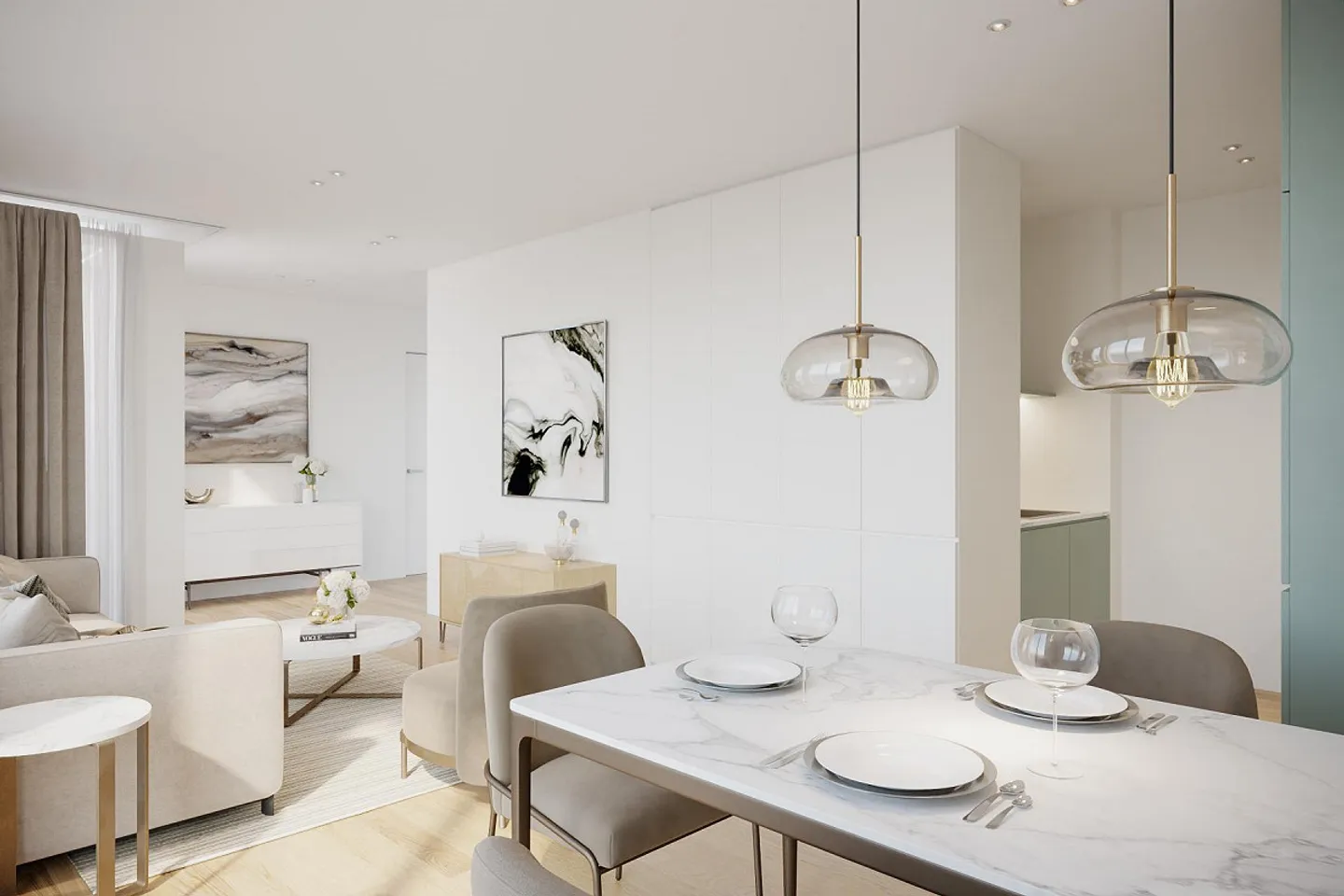 Nouveau bâtiment première occupation : appartement 2.5 pièces avec grande terrasse (18 m²) - Photo 1 sur 1