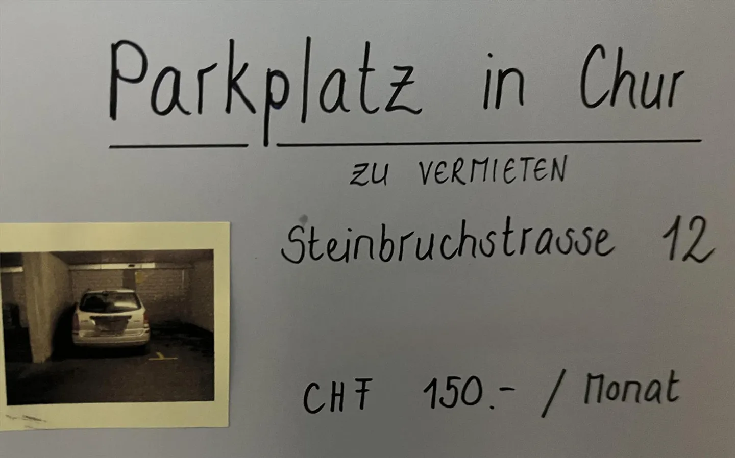 Place de parking souterrain au centre de Chur - Photo 1 sur 1