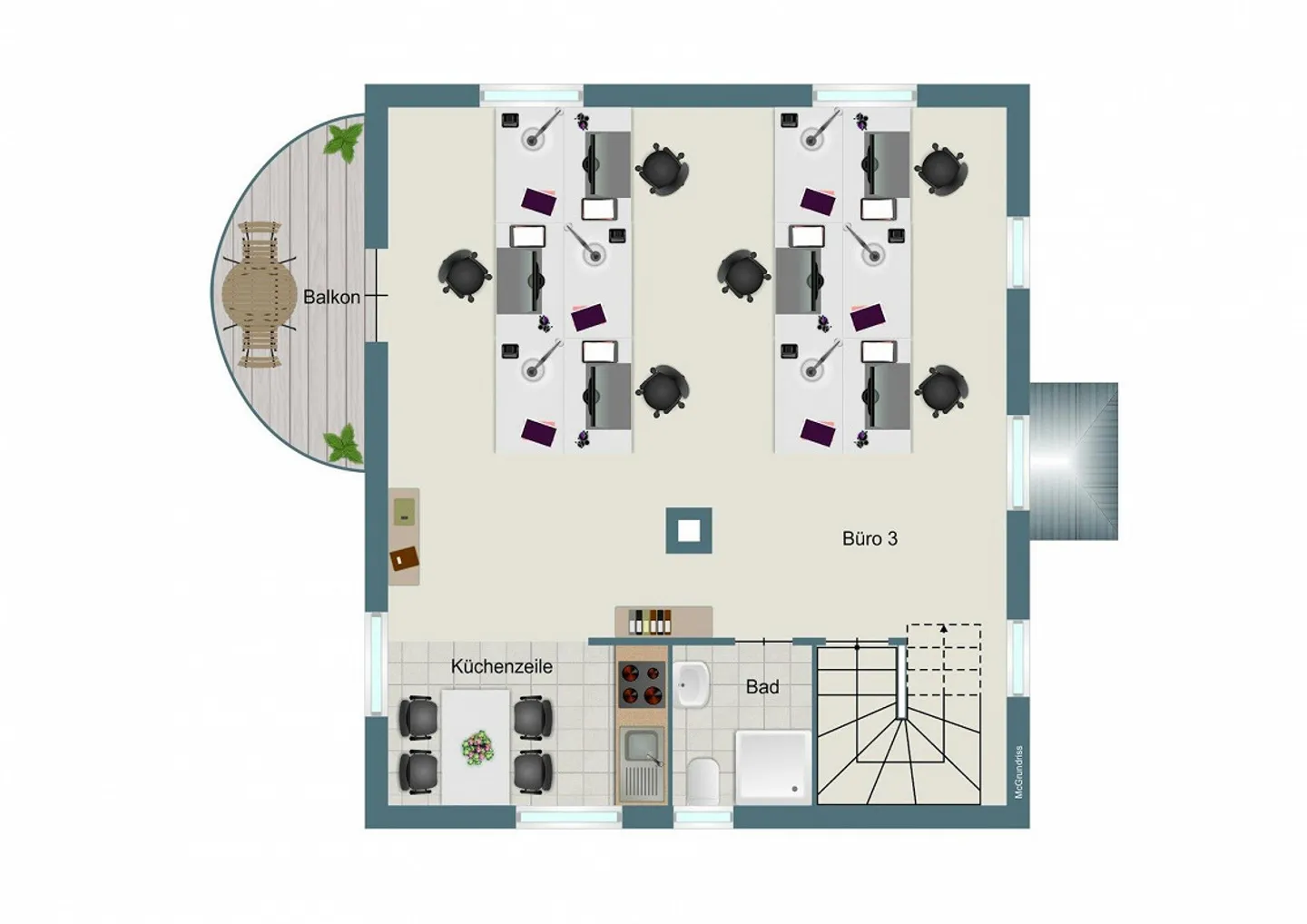 Villa pour usage commercial à Aesch - Environnement de travail moderne et élégant... - Photo 8 sur 10