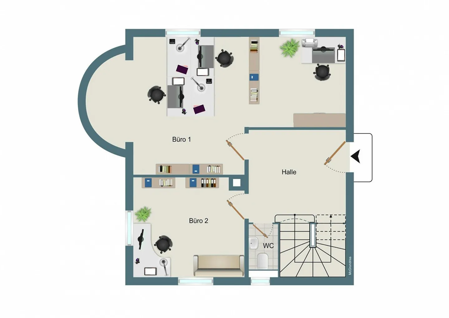 Villa pour usage commercial à Aesch - Environnement de travail moderne et élégant... - Photo 7 sur 10