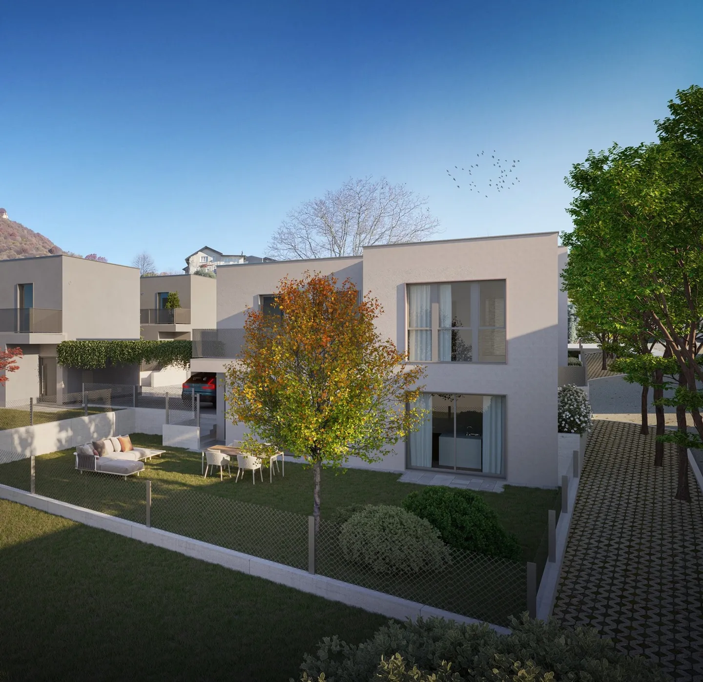 NEUE VILLA IM BAU, EINGETAUCHT IN GRÜN - Foto 1 von 5