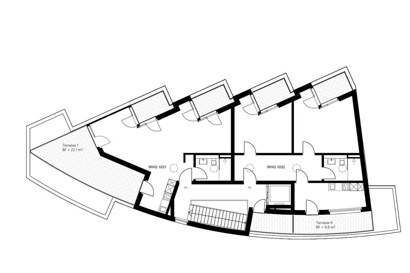 Moderne 2-Zimmer-Dachgeschosswohnung mit 3 Balkonen - Foto 2 di 6