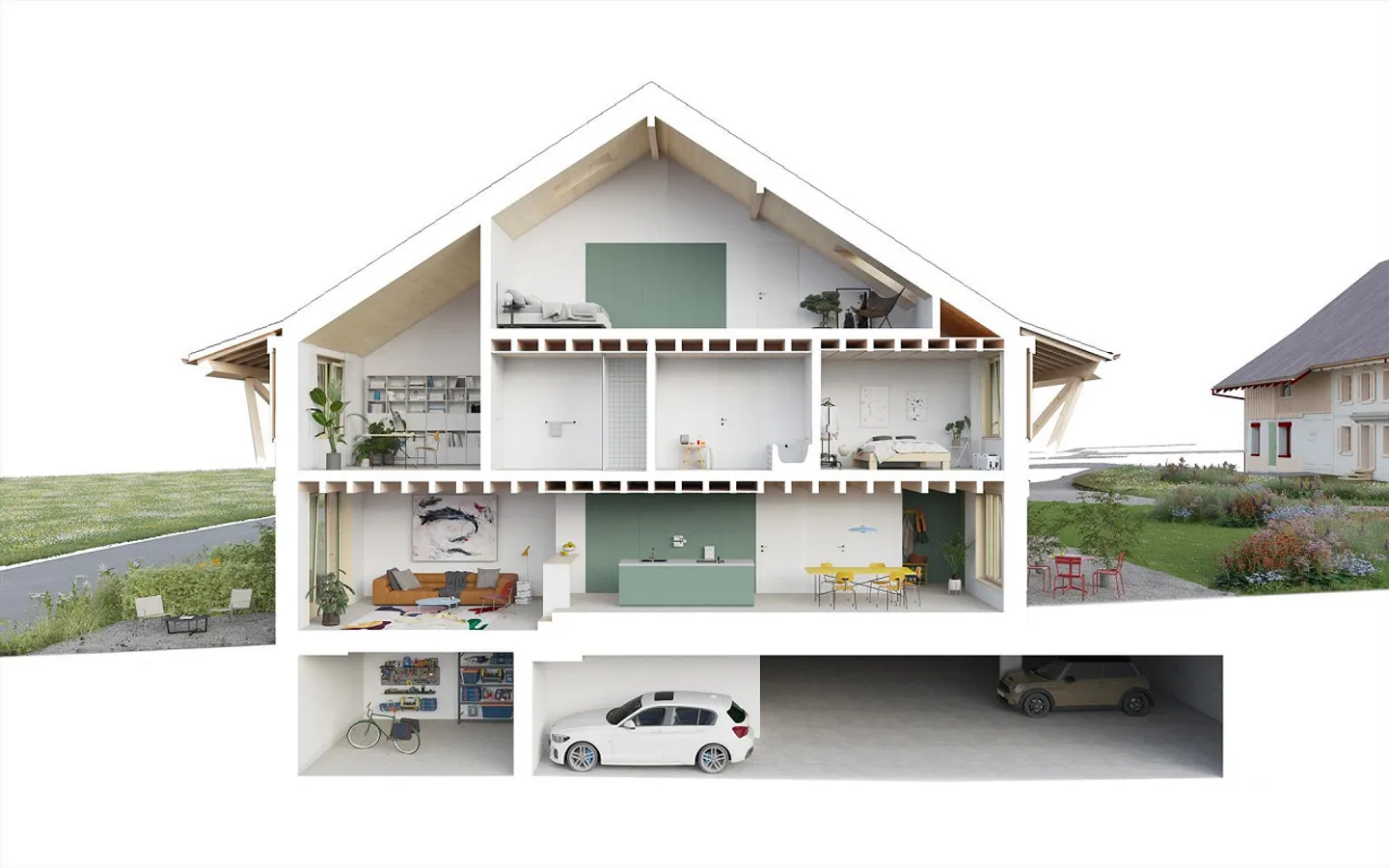 Verkaufsstart - Neubauprojekt Areal Zinzikon - sechs grosszügige Reiheneinfamilienhäuser - Foto 5 von 5