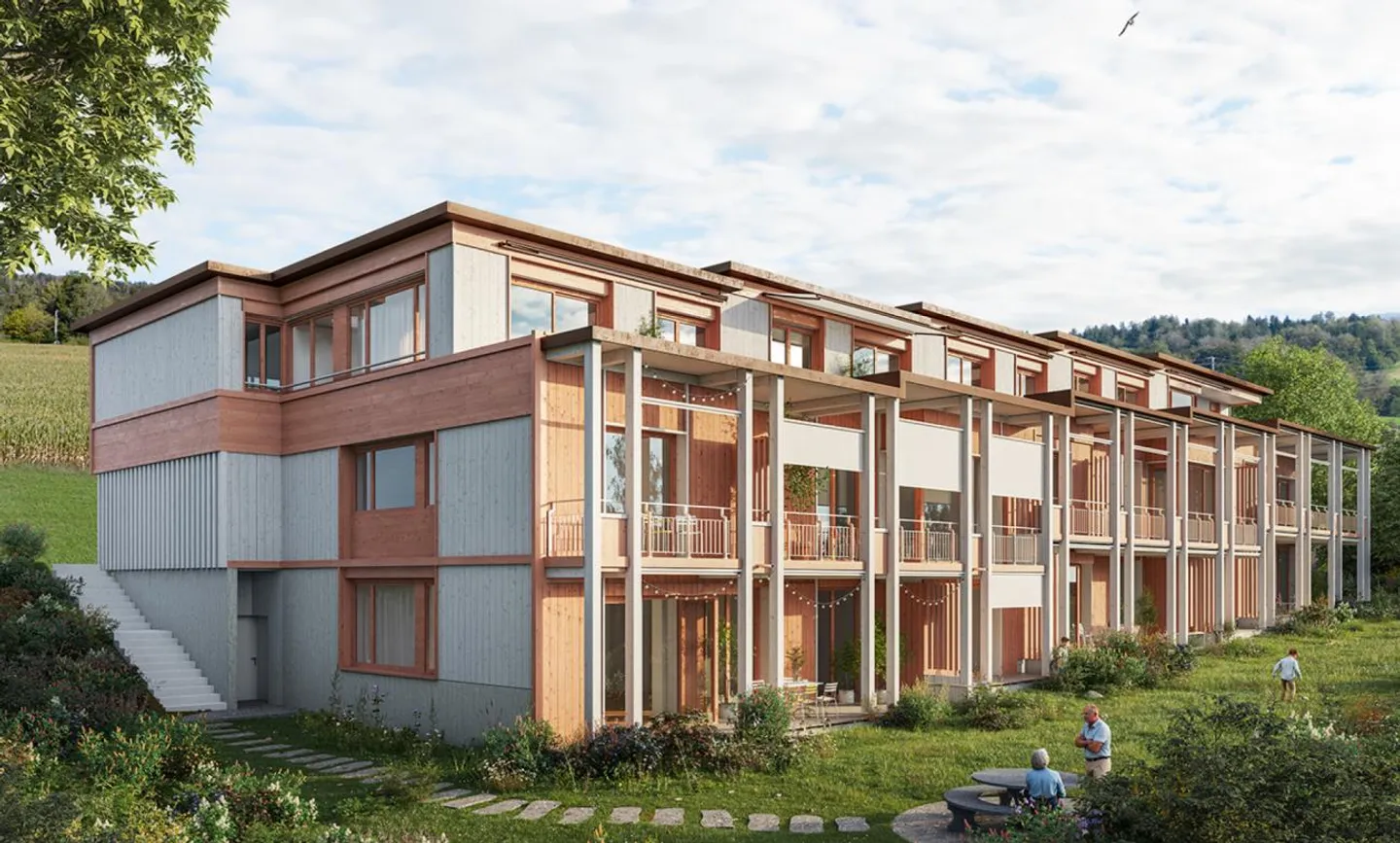 Wohnen im Neubau: Maisonette-Oase mit Gartensitzplatz und Alpensicht! - Photo 1 sur 7