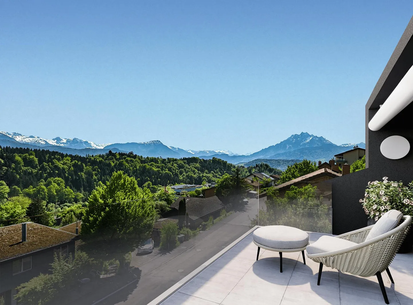 New construction project PRISMA7 - 5.5 room penthouse with breathtaking mountain views... - Photo 2 of 6