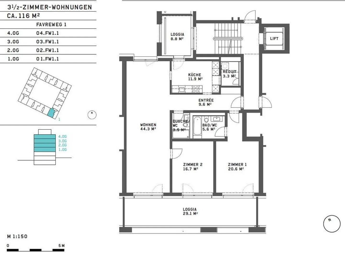 Bright and modern apartment in the Richti Areal - Photo 10 of 11
