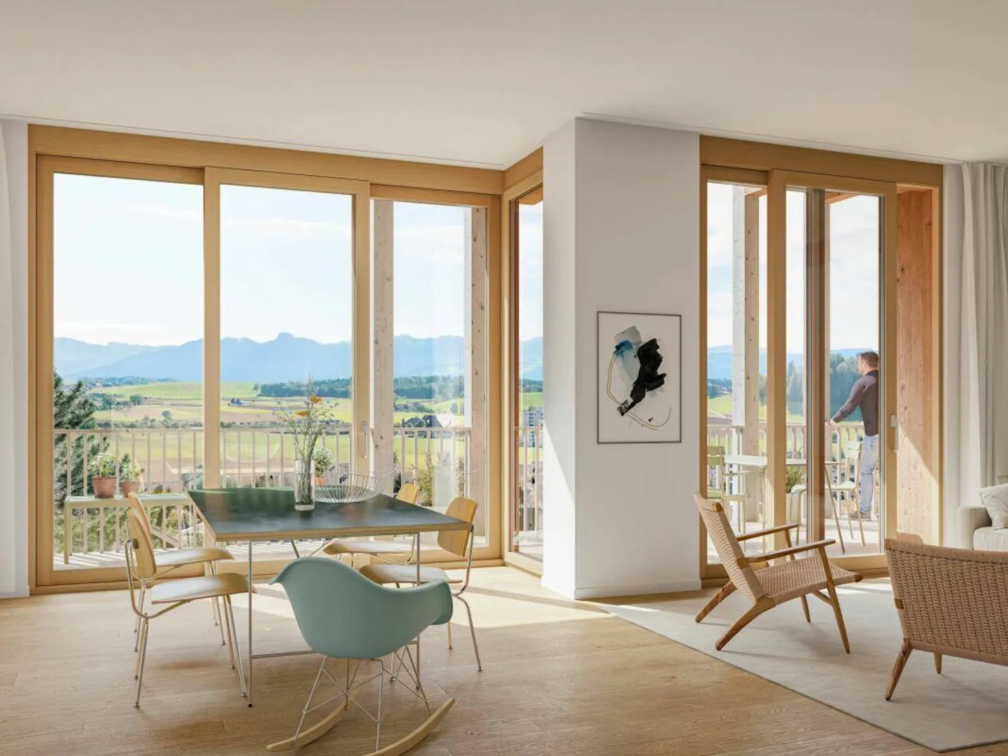 Habiter dans une construction neuve : Maisonette de rêve avec coin salon dans le jardin et vue sur les Alpes ! - Photo 3 sur 7