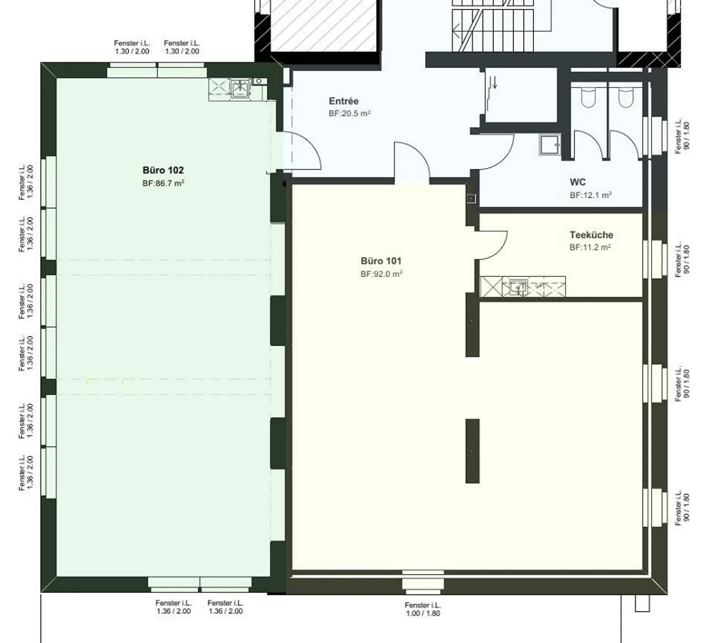 86 m² office or commercial space in a central location in Frauenfeld - Photo 1 of 3