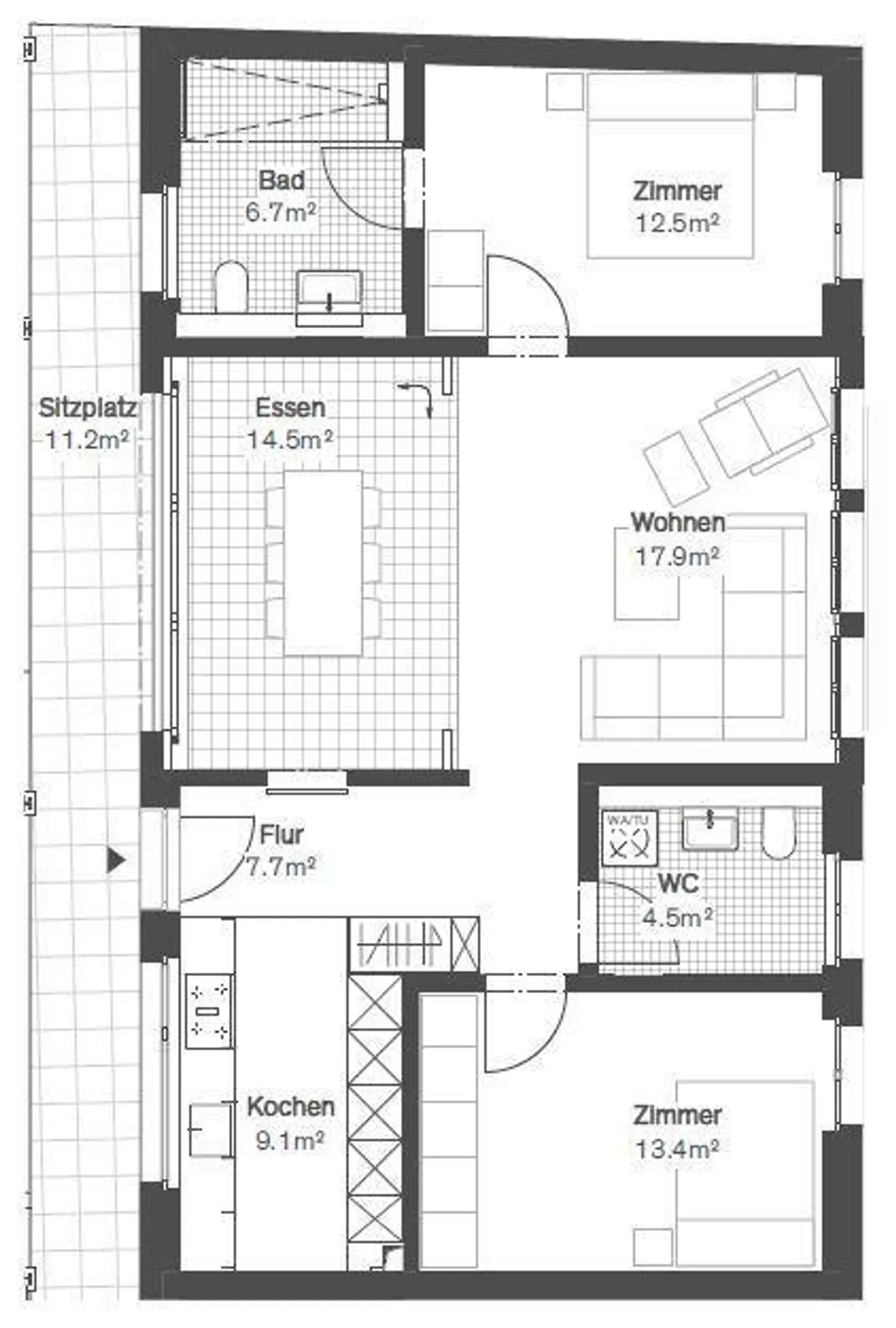 Modernes 3.5-Zimmer-Apartment - Foto 7 von 10
