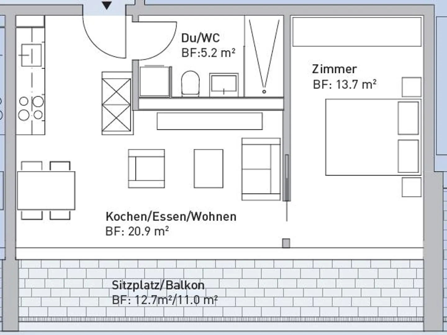 Moderne Wohnung mit grosszügigem Balkon - Foto 8 von 8