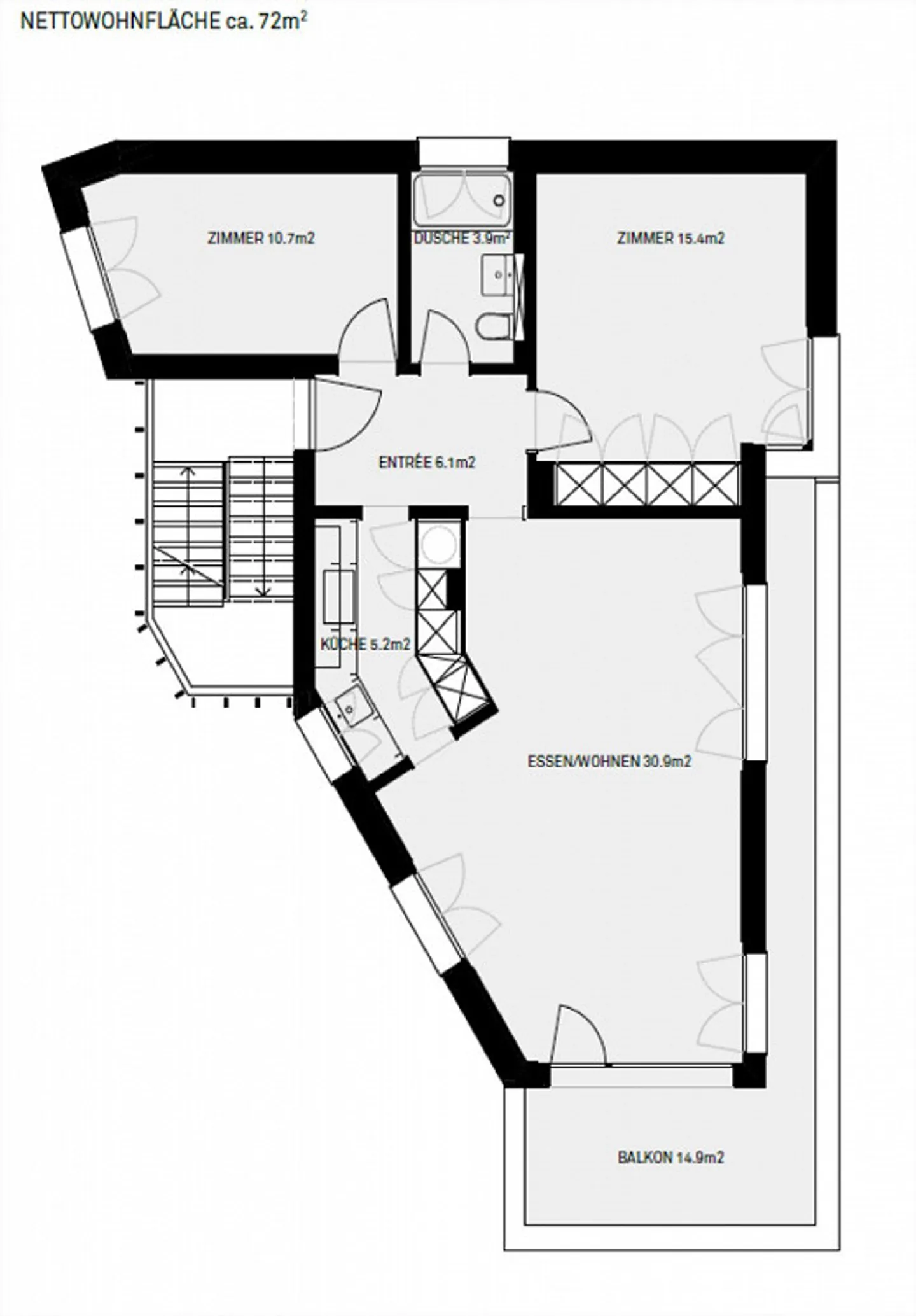 3.5-Zi-Wohnung (1. OG) , stadtmitte Luzern, mit schöner Aussicht - Foto 10 von 10