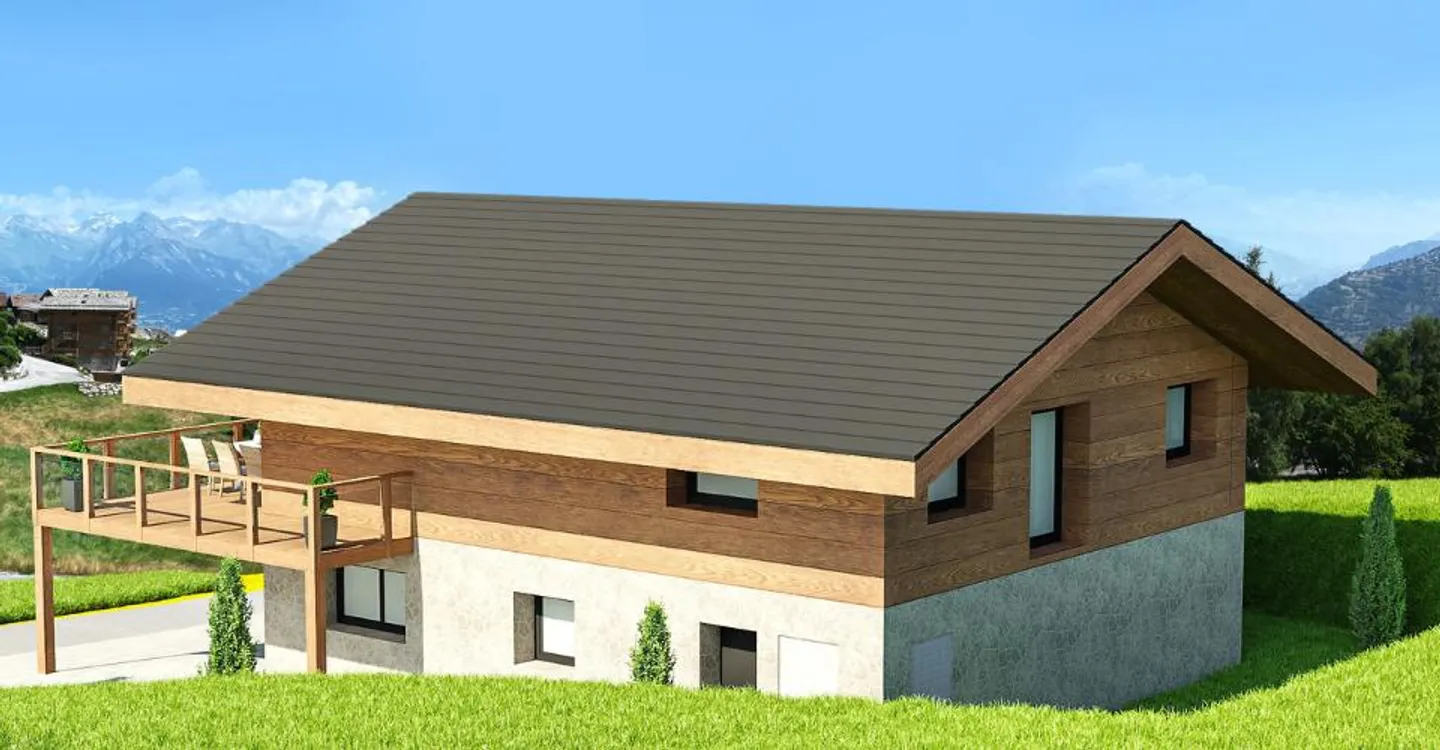 Verwirklichen Sie Ihre Träume Chalet zum Bau als Hauptwohnsitz 6 Zimmer halb - Foto 5 von 6