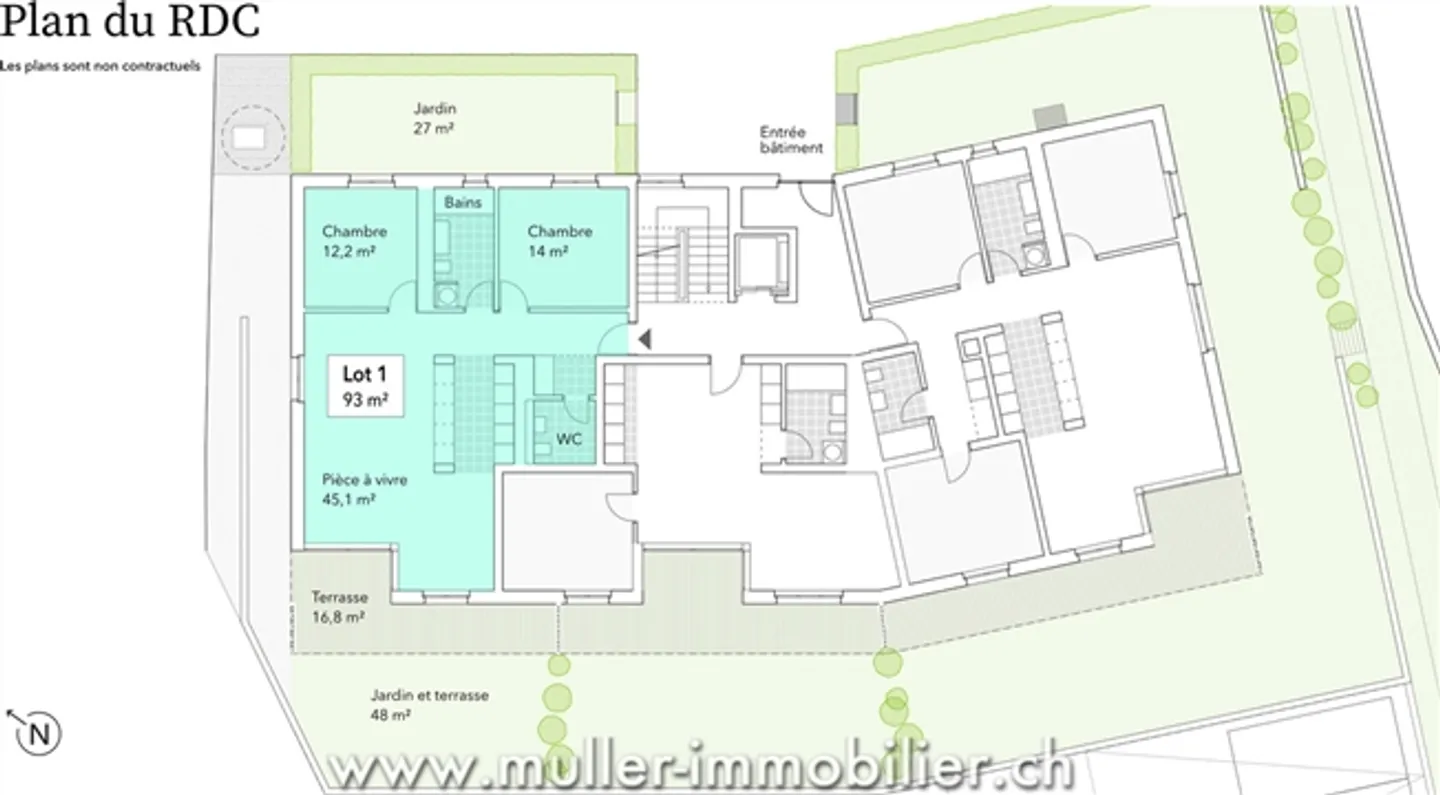 Charming 3-room apartment with two gardens Construction in progress - Photo 3 of 13