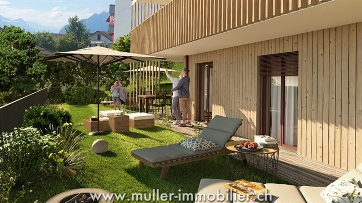 Charming 3-room apartment with two gardens Construction in progress - Photo 5 of 13