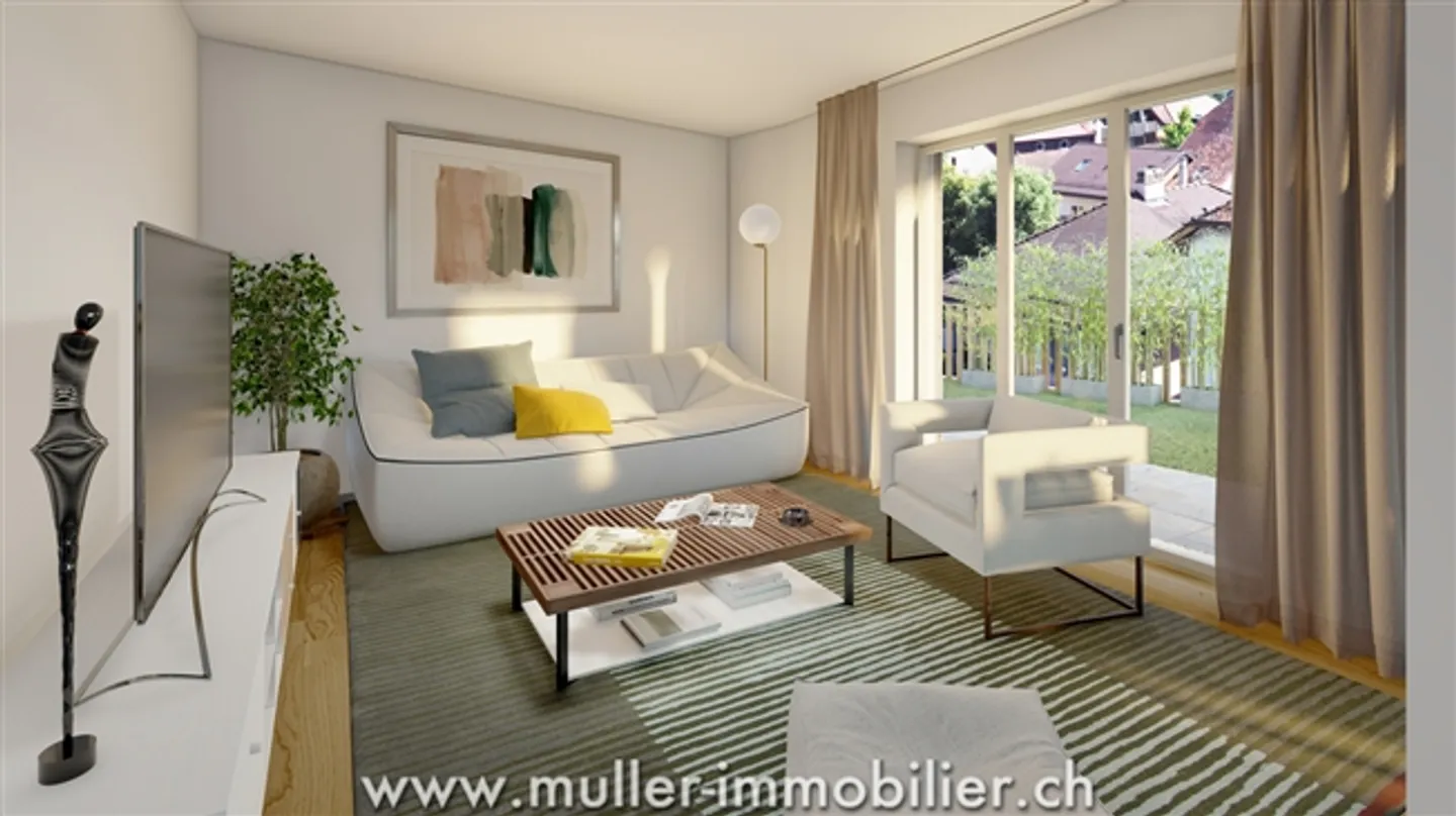 Charming 3-room apartment with two gardens Construction in progress - Photo 9 of 13