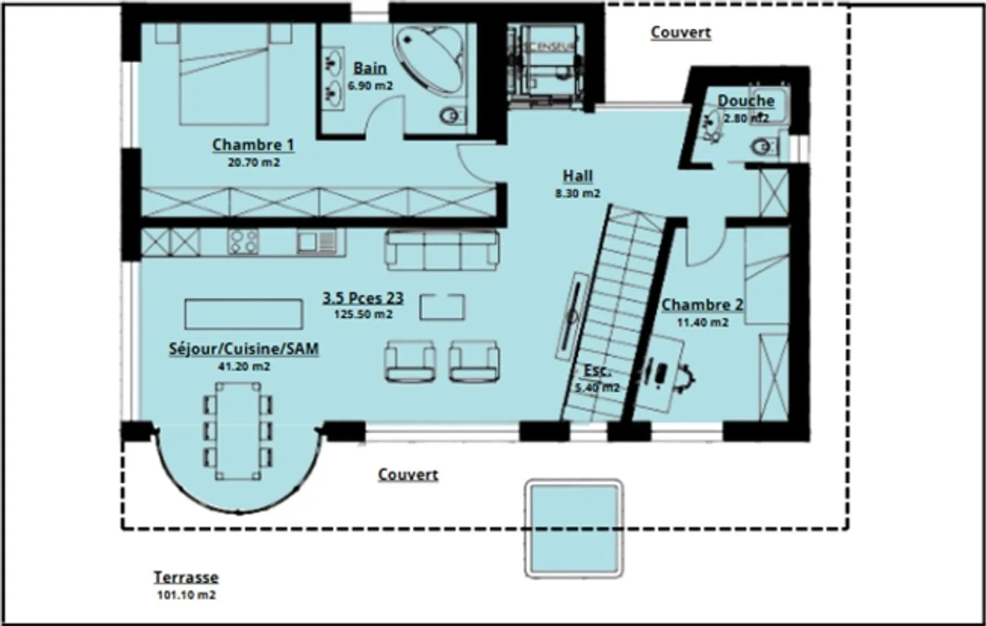 Apartment with 3.5 rooms in the attic - Photo 7 of 7