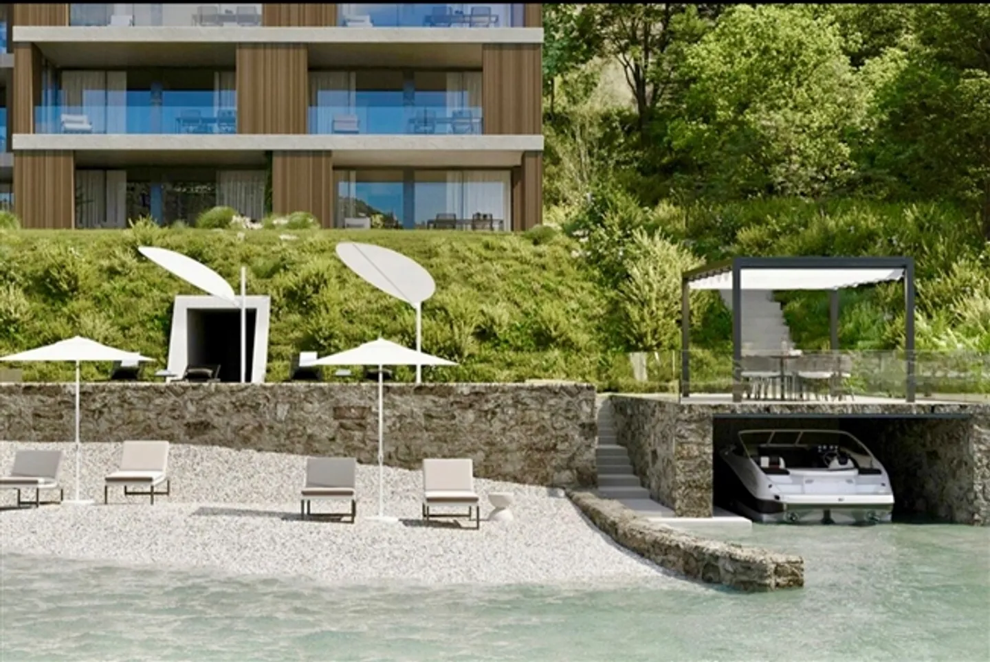 New prestigious residence directly on Lake Lugano 5.5 room apartments - Photo 1 of 18