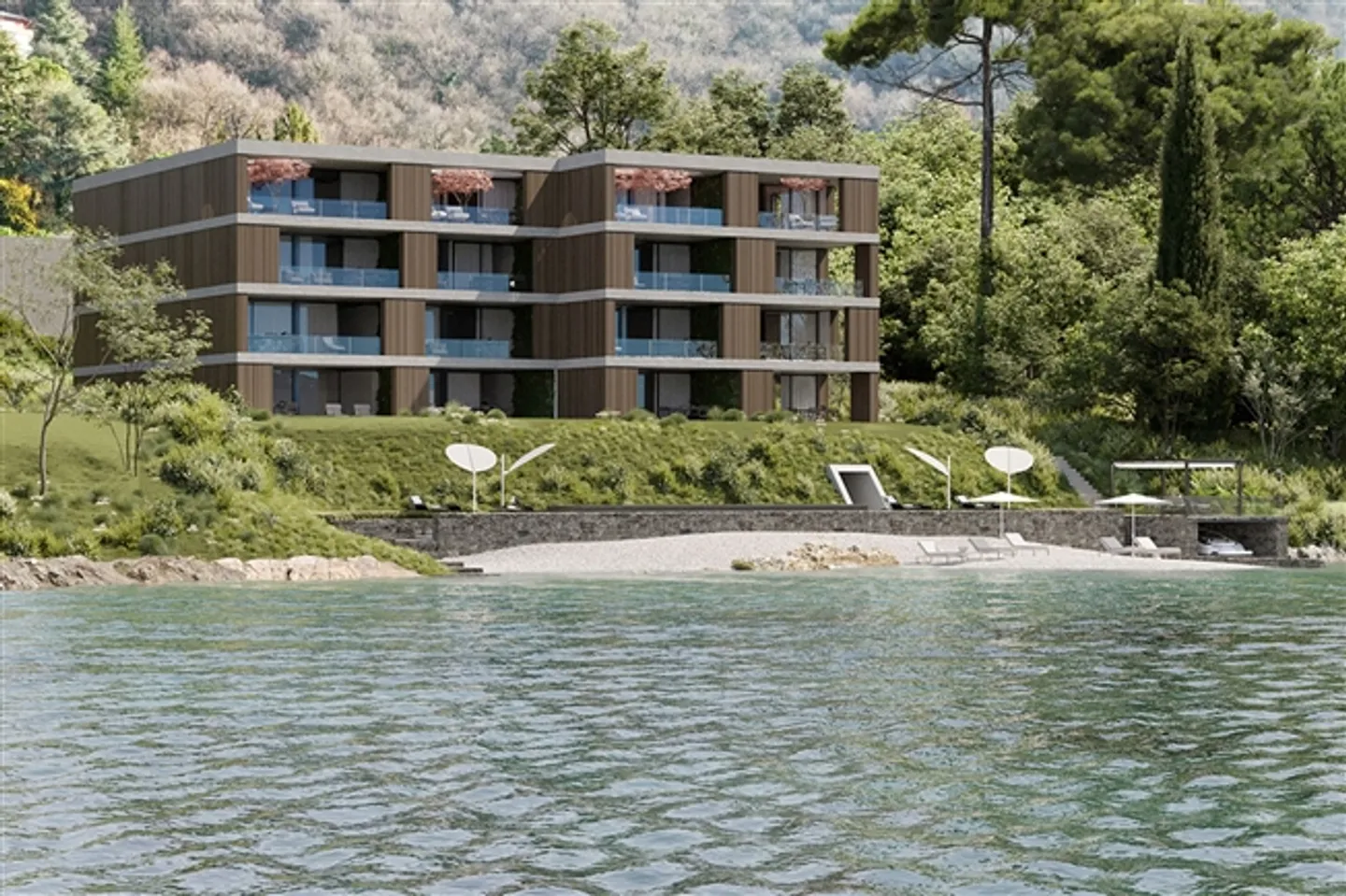 New prestigious residence directly on Lake Lugano 5.5 room apartments - Photo 5 of 18