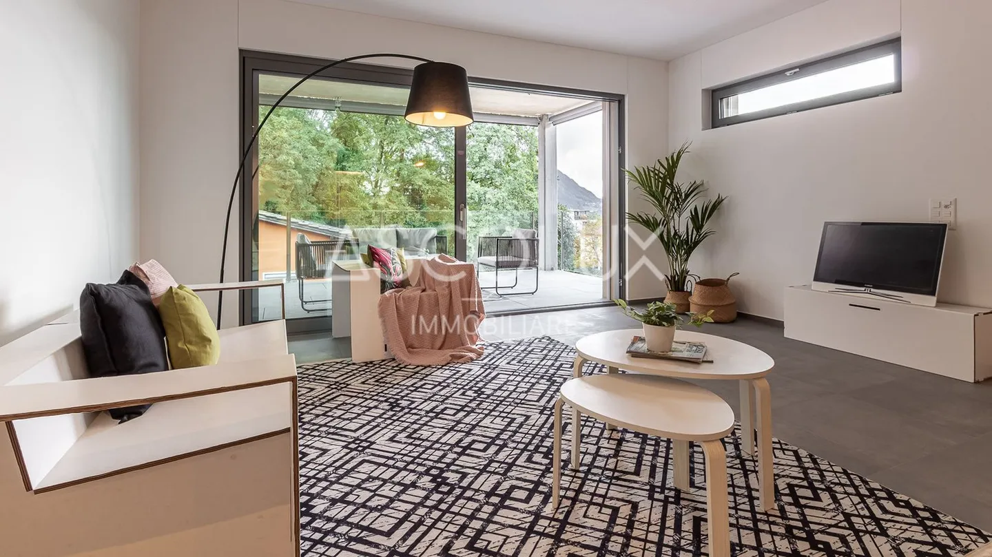 Moderne und ruhige Räume - 4.5 Zimmer in einer exklusiven Residenz am Stadtrand  | Spazi Moderni e Sereni - 4.5 Locali in Residenza Esclusiva ai Confini della Città - Foto 1 di 13