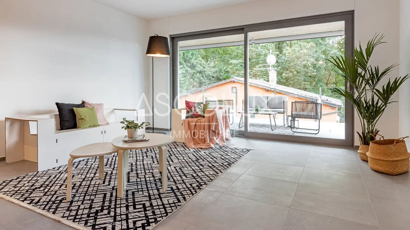 Moderne und ruhige Räume - 4.5 Zimmer in einer exklusiven Residenz am Stadtrand  | Spazi Moderni e Sereni - 4.5 Locali in Residenza Esclusiva ai Confini della Città - Foto 6 di 13